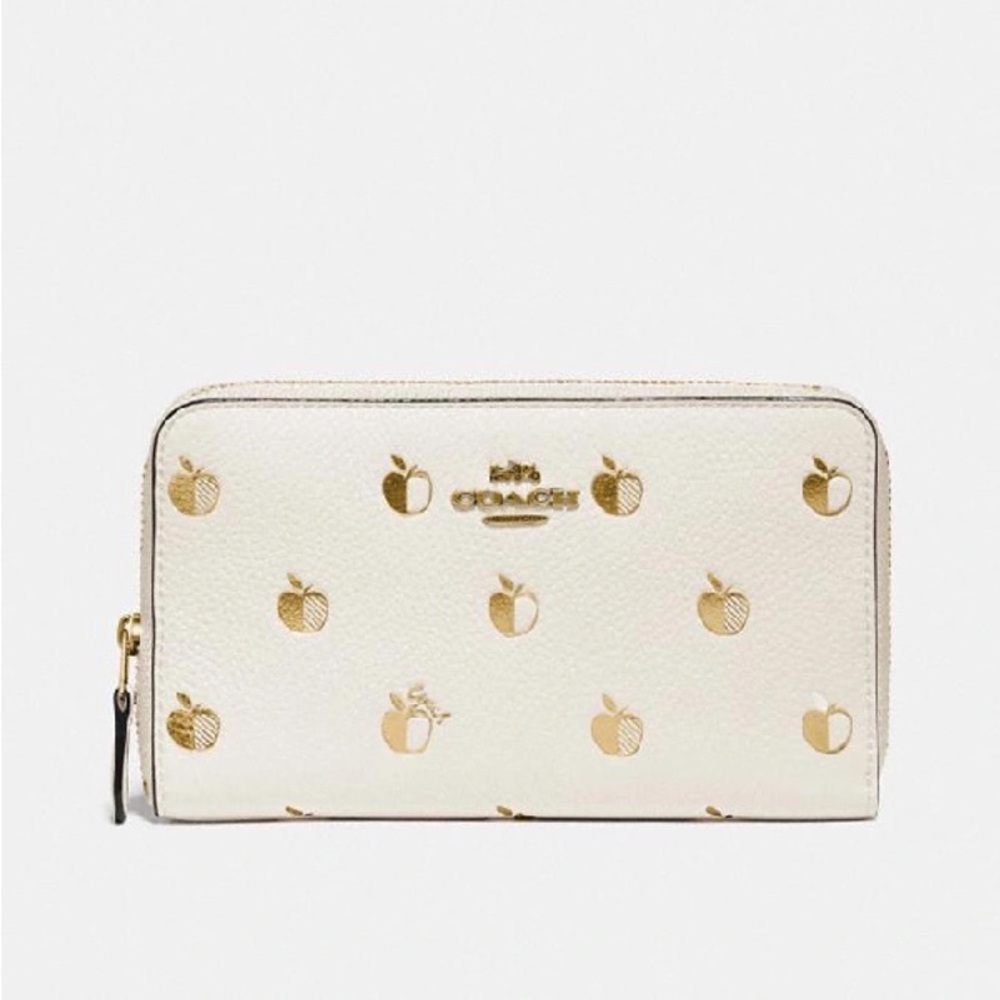 Coach Zip Wallet Apple Print